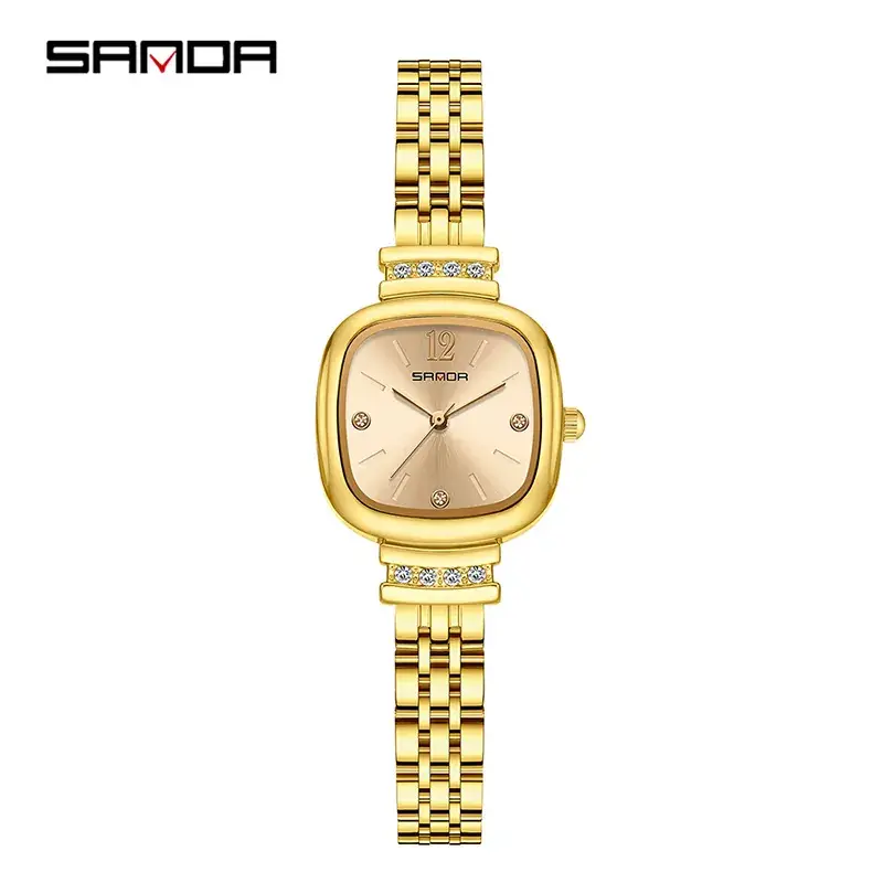 Women's Square Watch with Diamond Belt & Quartz Movement - Image 11
