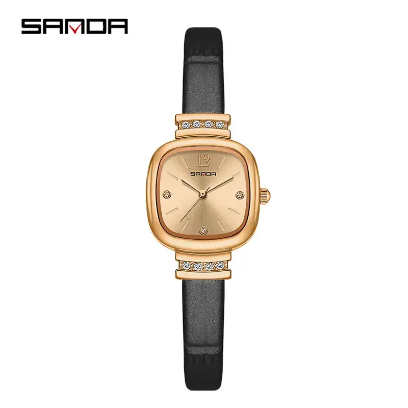 Women's Square Watch with Diamond Belt & Quartz Movement - Image 3