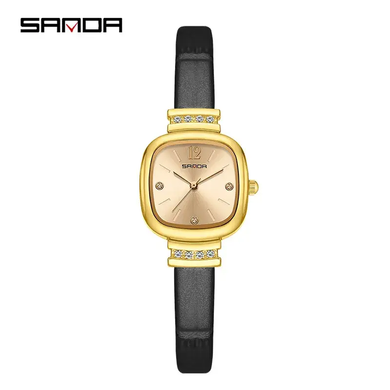 Women's Square Watch with Diamond Belt & Quartz Movement - Image 5