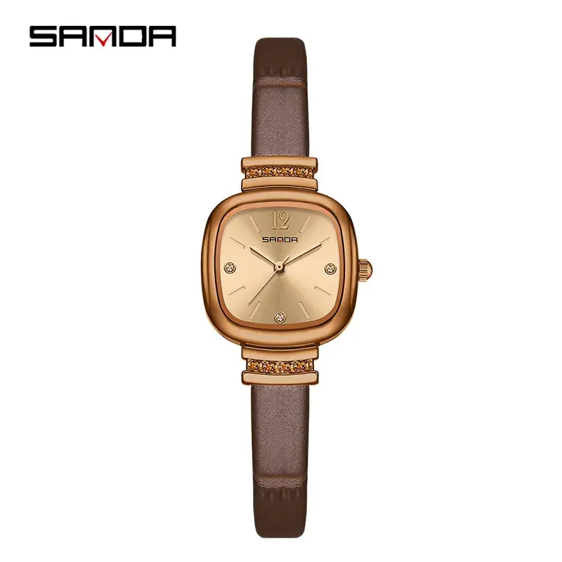 Women's Square Watch with Diamond Belt & Quartz Movement - Image 6