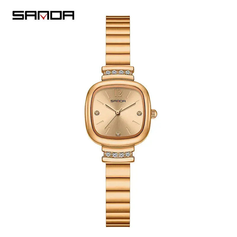 Women's Square Watch with Diamond Belt & Quartz Movement - Image 8