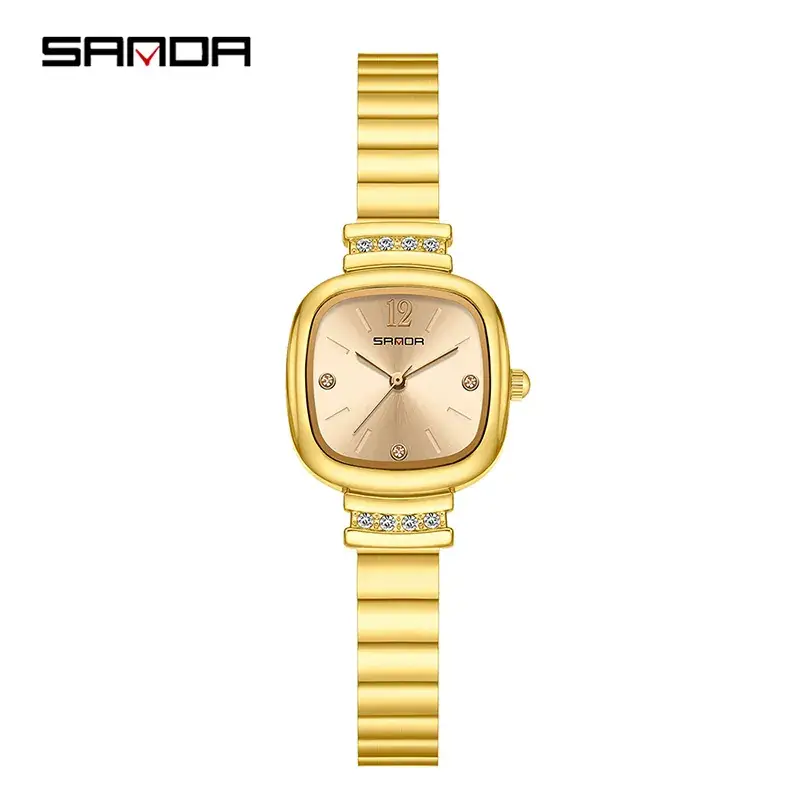 Women's Square Watch with Diamond Belt & Quartz Movement - Image 9