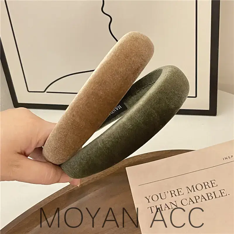 Korean Style Velvet Sponge Headband for Women - Image 6