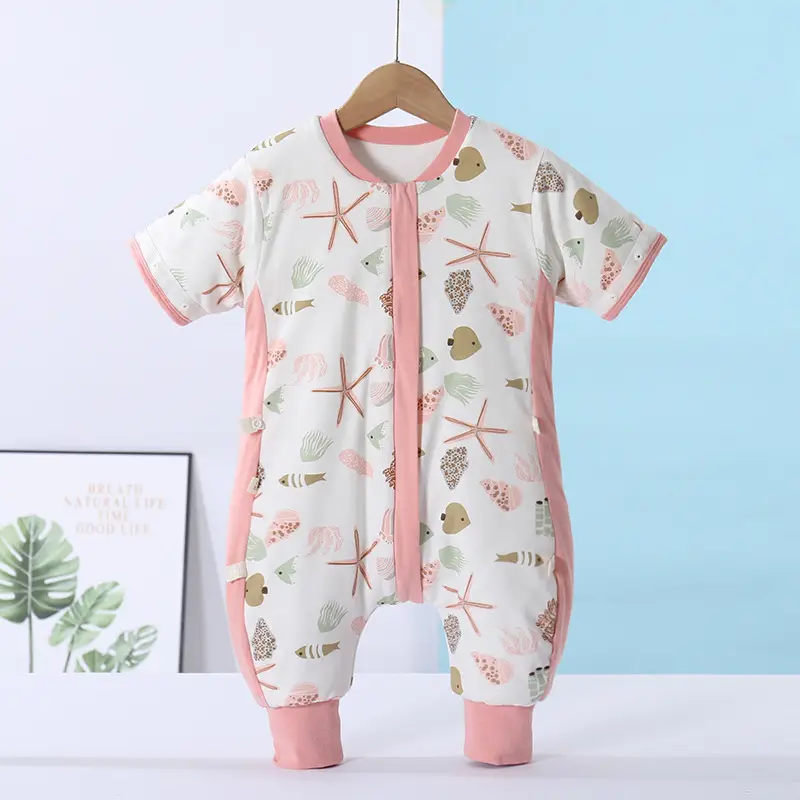 Baby Sleeping Bag Winter Quilted Pajamas Split Leg Cotton - Image 10