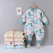 Baby Sleeping Bag Winter Quilted Pajamas Split Leg Cotton — feature 11