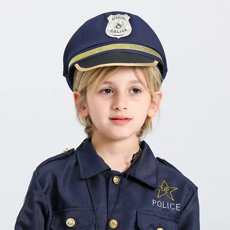 Kids Police Uniform Cosplay Costume Set for Boys - Image 3