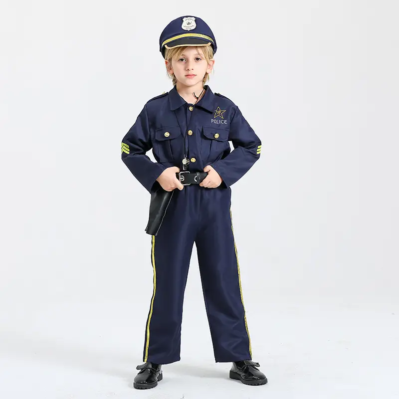 Kids Police Uniform Cosplay Costume Set for Boys - Image 4