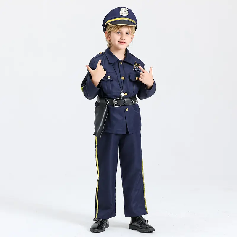 Kids Police Uniform Cosplay Costume Set for Boys — feature 13