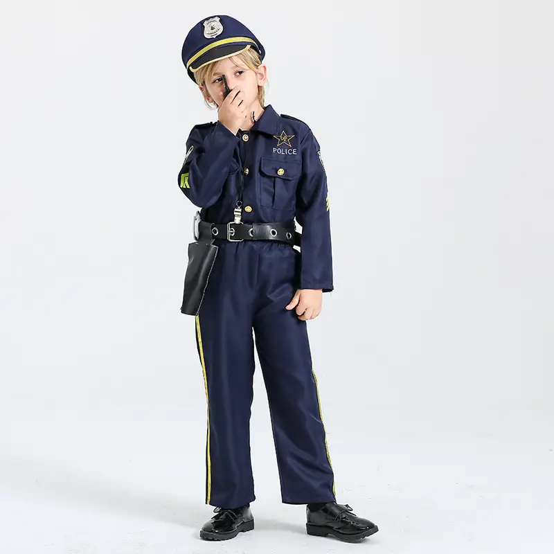 Kids Police Uniform Cosplay Costume Set for Boys — feature 14
