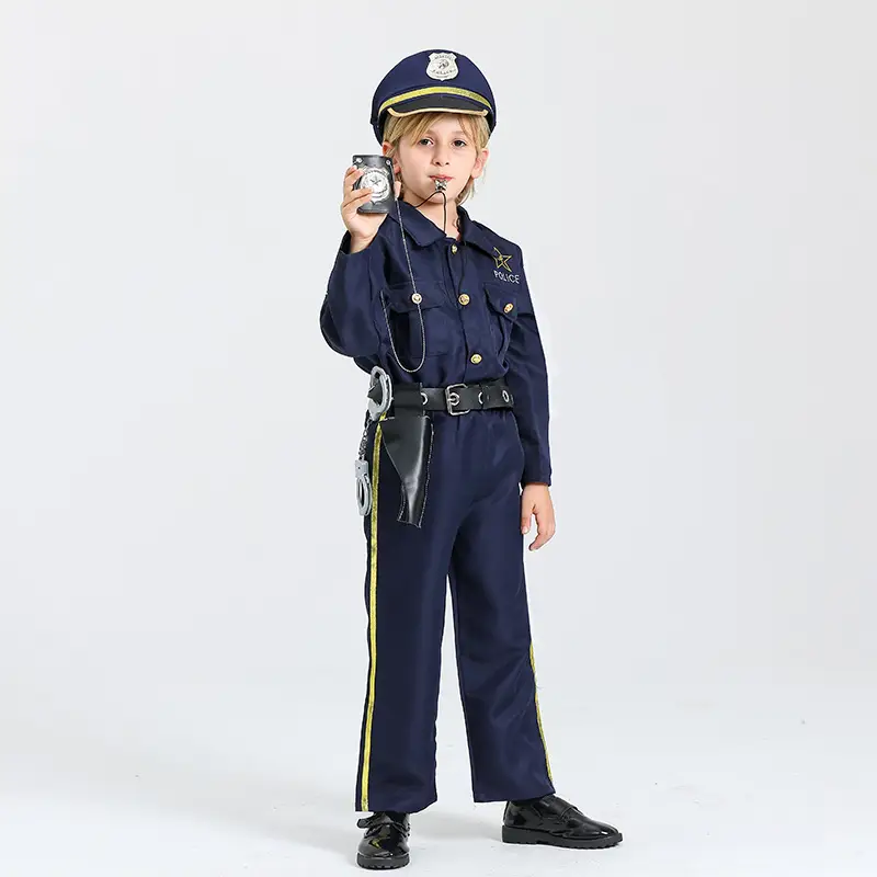 Kids Police Uniform Cosplay Costume Set for Boys — feature 8