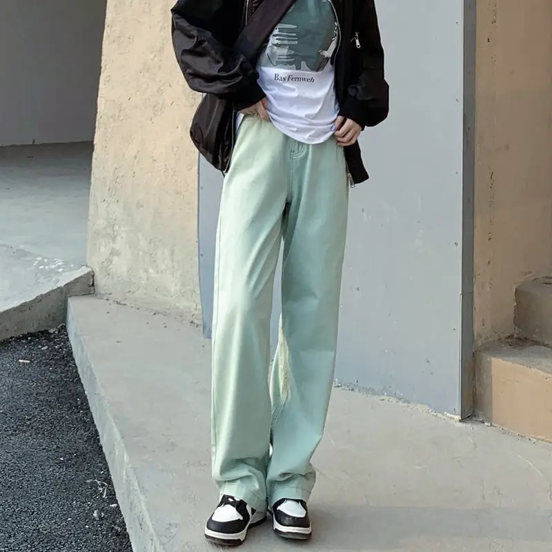 Women White Wide Leg Pants High Waist Casual Autumn Winter - Image 12