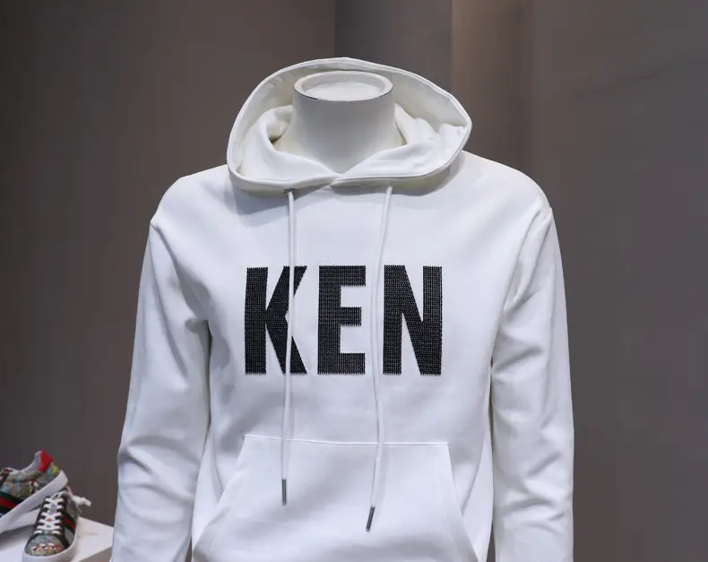Men's White Ken Printed Hoodie & Black Pants Set - Image 4