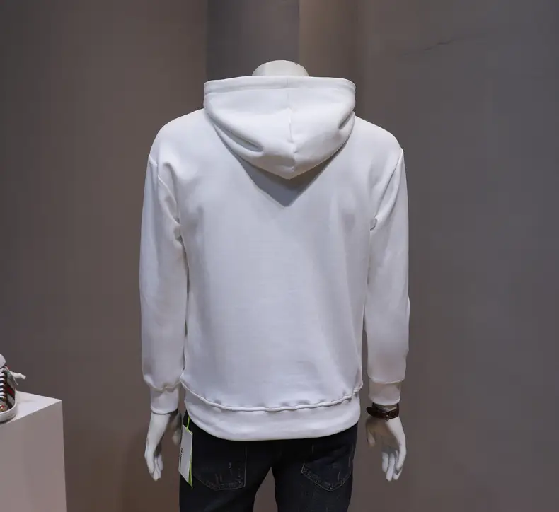 Men's White Ken Printed Hoodie & Black Pants Set — feature 11