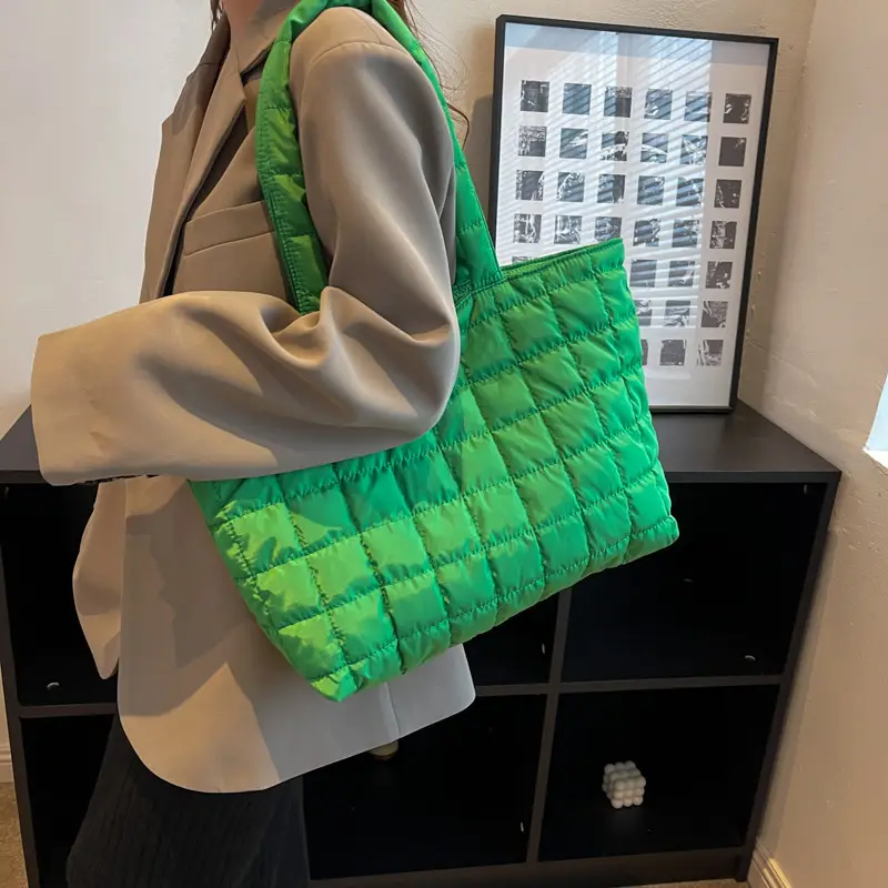 Green Quilted Shoulder Bag for Women 2026 - Image 6