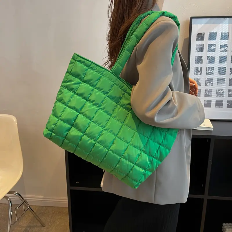 Green Quilted Shoulder Bag for Women 2026 - Image 5