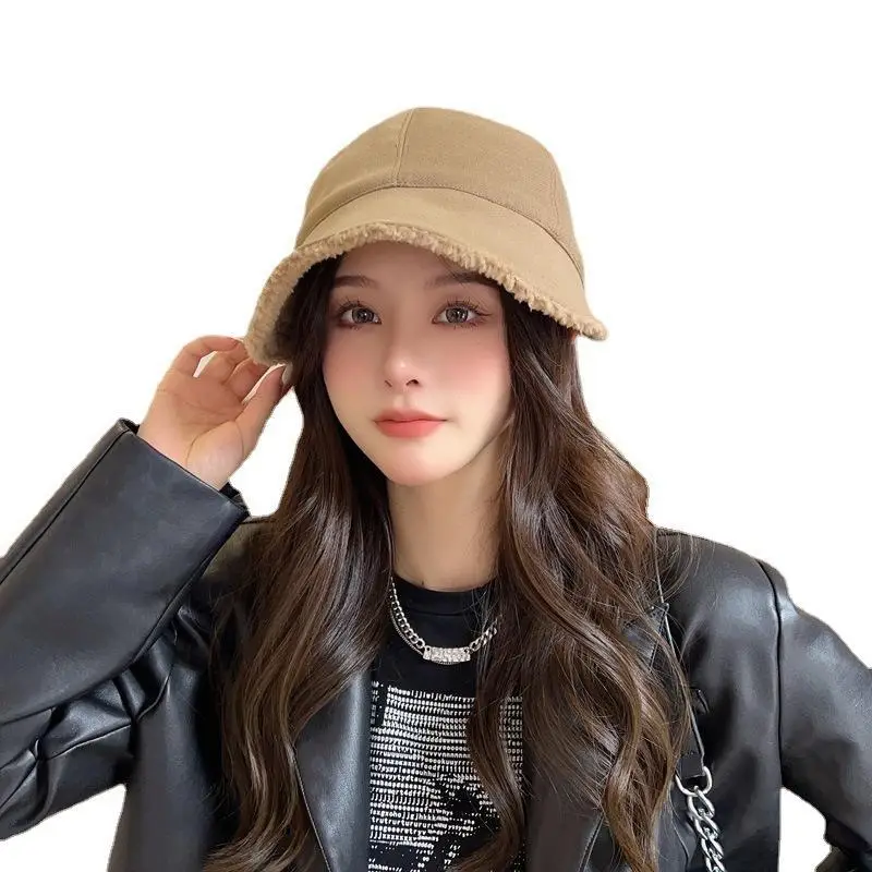 Warm Plush Fisherman Hat for Women Korean Style All-Match Cap - Image 11