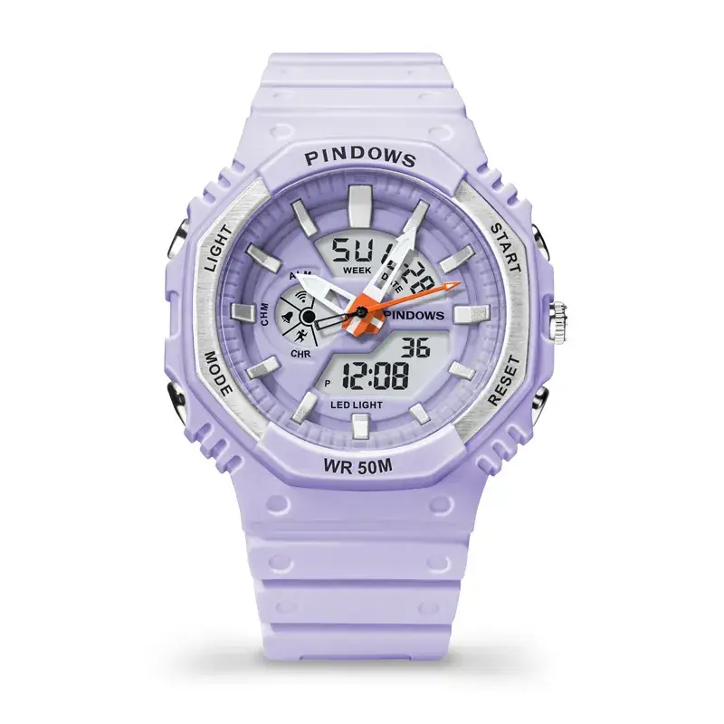 Lilac Waterproof Sports Watch for Men Women - Image 3