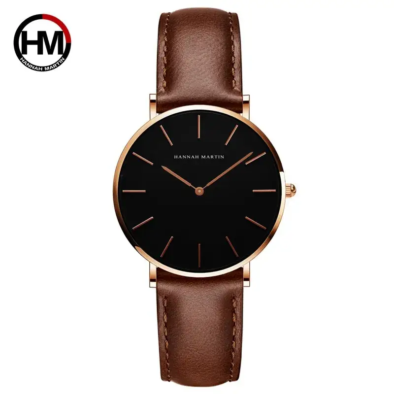 Women Cross-Border Leather Watch with Crystal Bracelet - Image 16