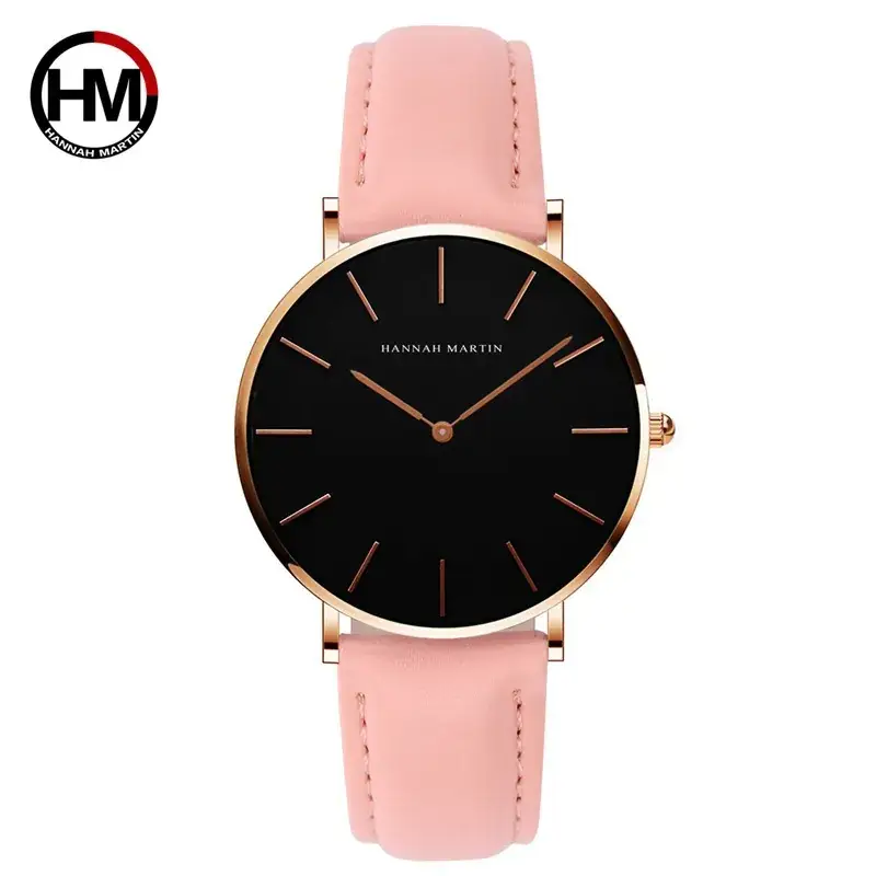 Women Cross-Border Leather Watch with Crystal Bracelet - Image 19