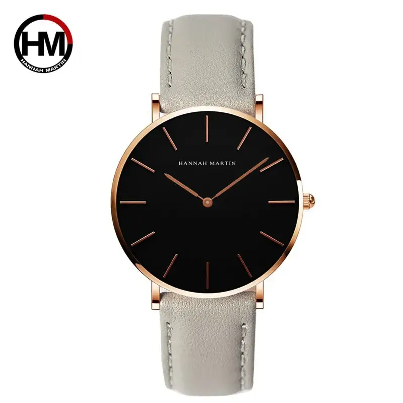 Women Cross-Border Leather Watch with Crystal Bracelet - Image 5