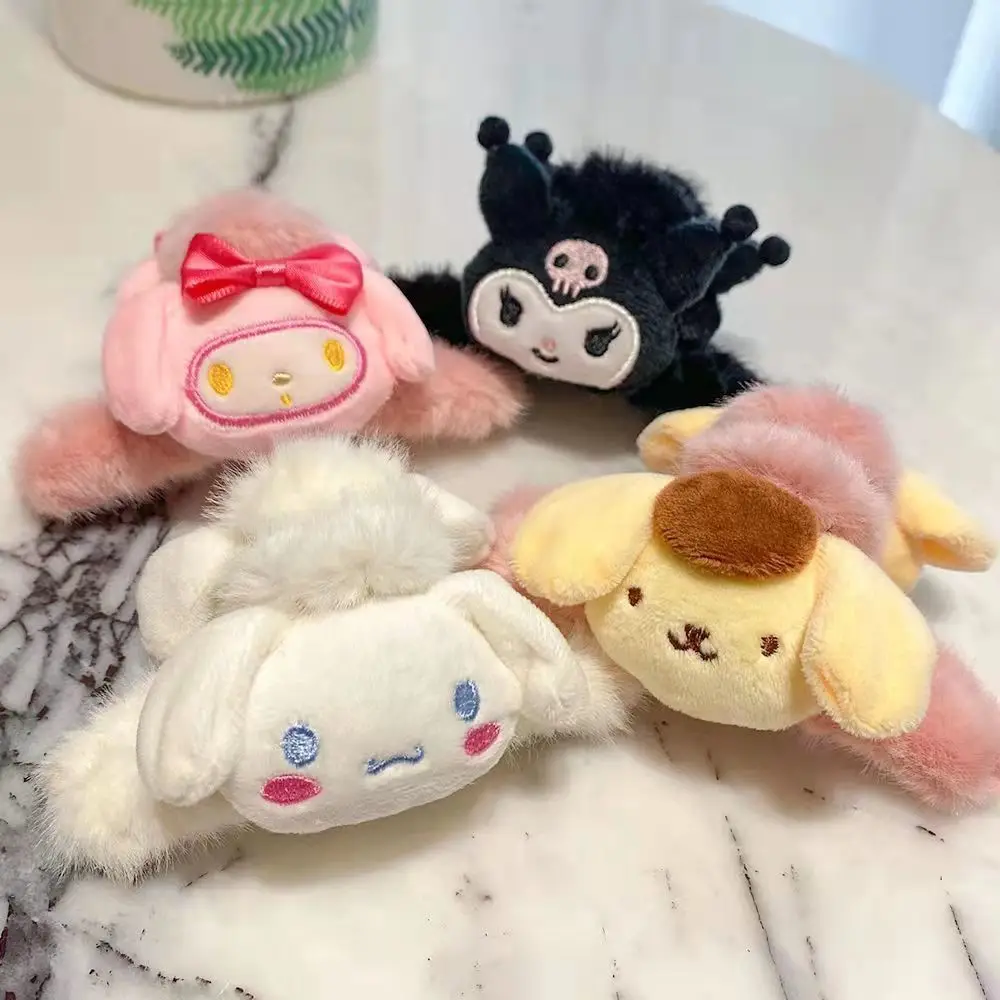 Cute Plush Velvet Hairpin with Cinnamon Dog Shark Clip - Image 13
