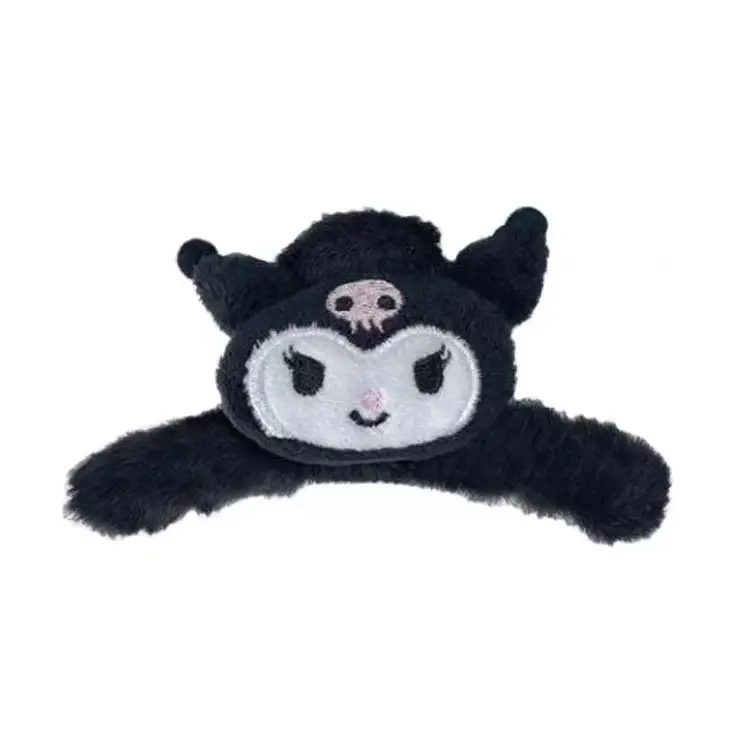 Cute Plush Velvet Hairpin with Cinnamon Dog Shark Clip - Image 14