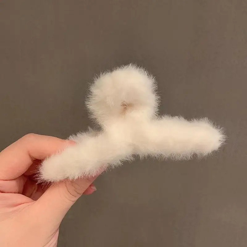 Cute Plush Velvet Hairpin with Cinnamon Dog Shark Clip - Image 9