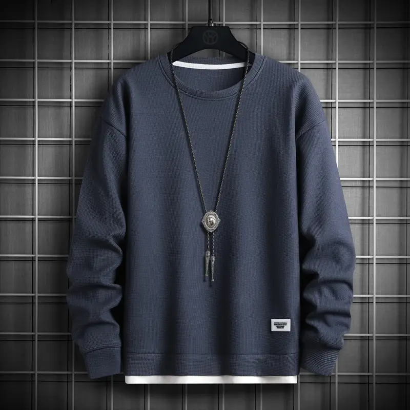 Men Dark Blue Joker Sweatshirt 2022 Round Neck - Image 4