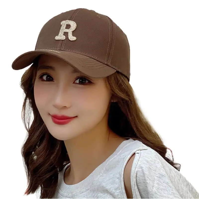 R Letter Gold Embroidered Seiko Cap for Women Men