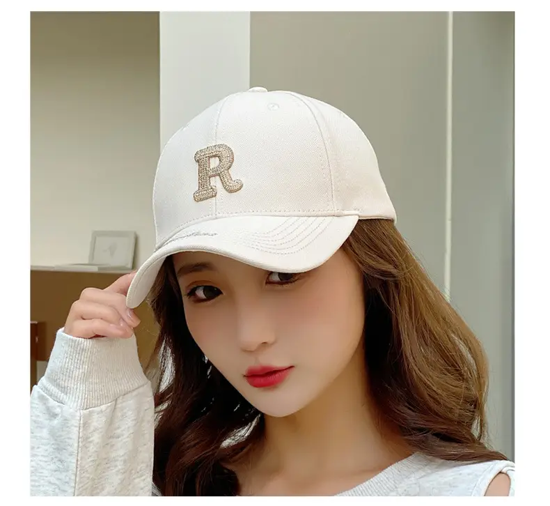 R Letter Gold Embroidered Seiko Cap for Women Men — feature 12