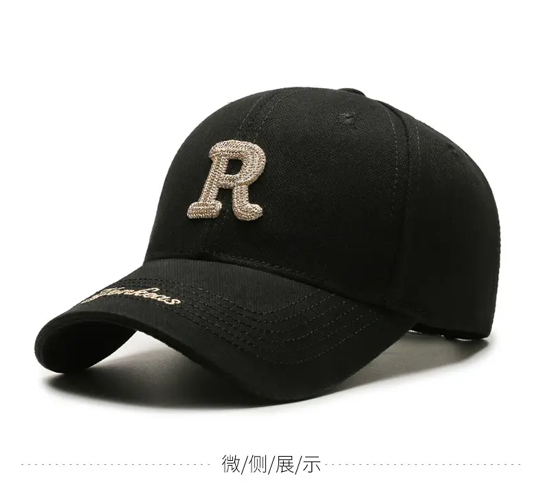R Letter Gold Embroidered Seiko Cap for Women Men — feature 6