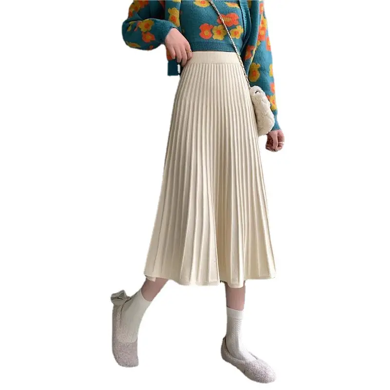 2023 Knitted Pleated Skirt Set Women's Autumn Winter - Image 11