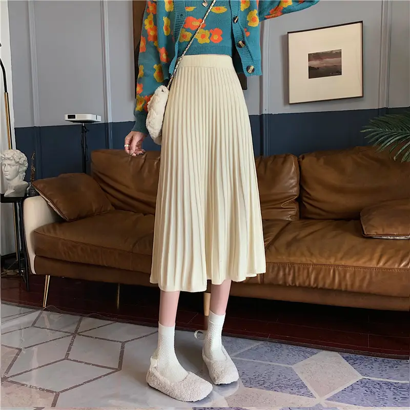 2023 Knitted Pleated Skirt Set Women's Autumn Winter — feature 10