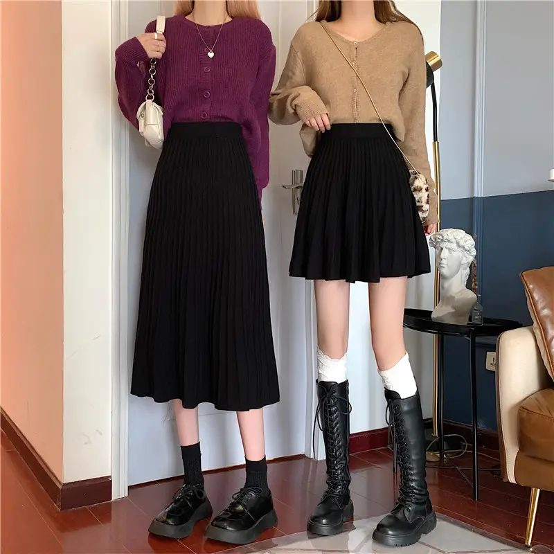 2023 Knitted Pleated Skirt Set Women's Autumn Winter — feature 16