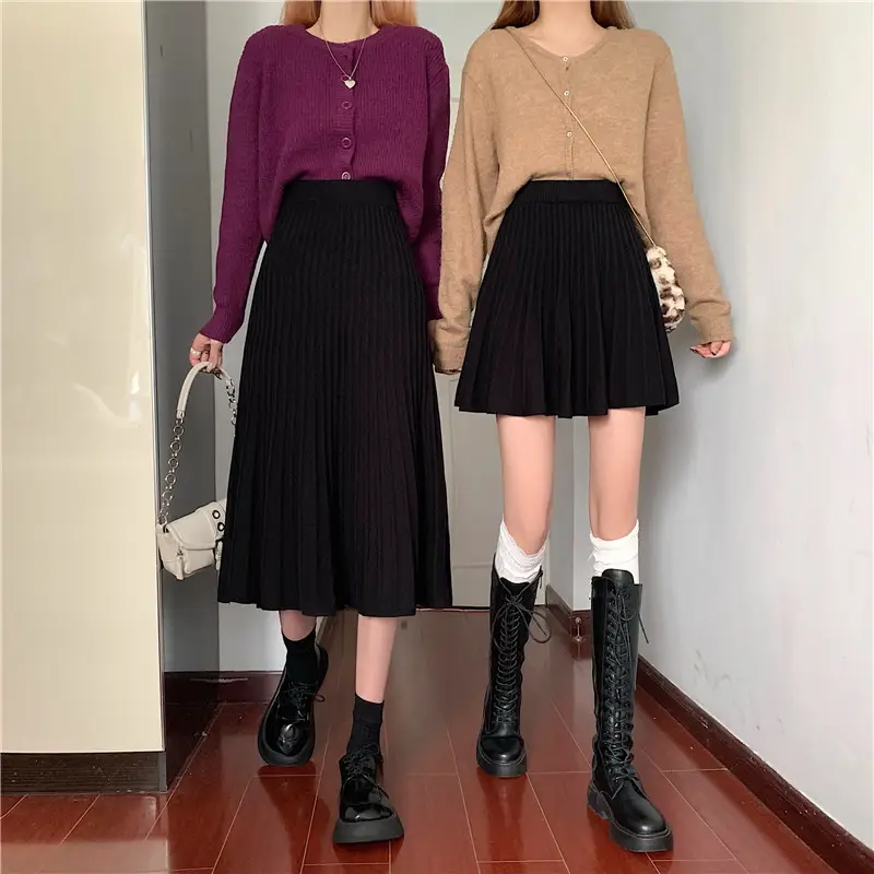 2023 Knitted Pleated Skirt Set Women's Autumn Winter — feature 18