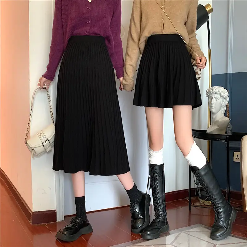 2023 Knitted Pleated Skirt Set Women's Autumn Winter — feature 20