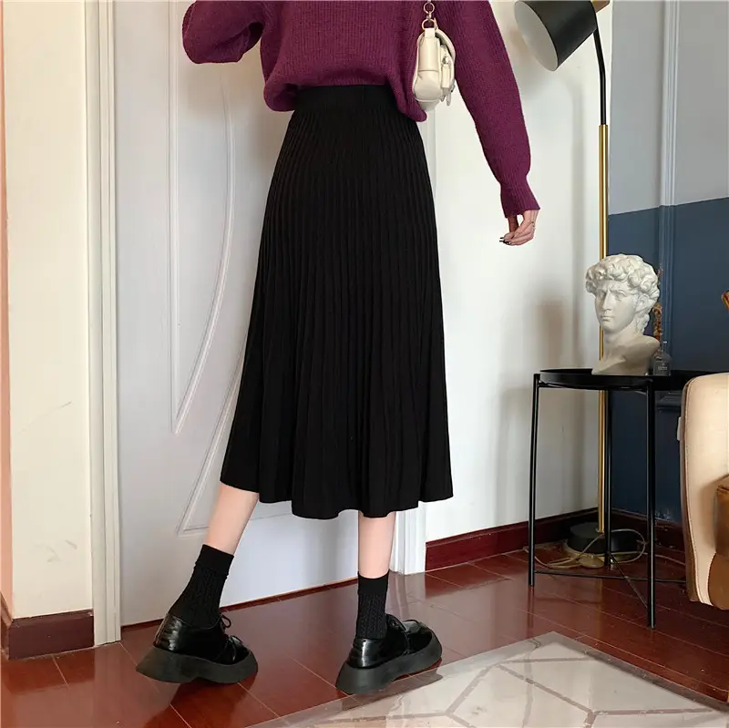 2023 Knitted Pleated Skirt Set Women's Autumn Winter — feature 23