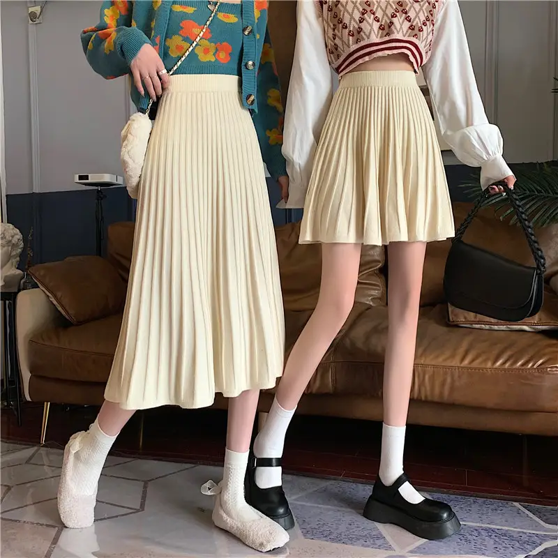 2023 Knitted Pleated Skirt Set Women's Autumn Winter — feature 4
