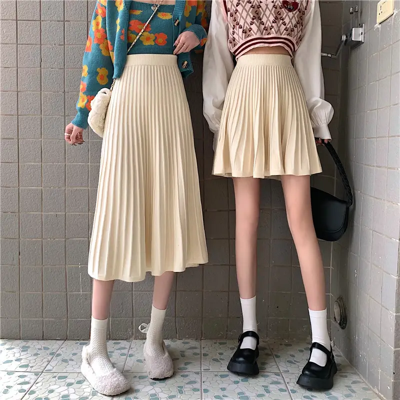 2023 Knitted Pleated Skirt Set Women's Autumn Winter — feature 6