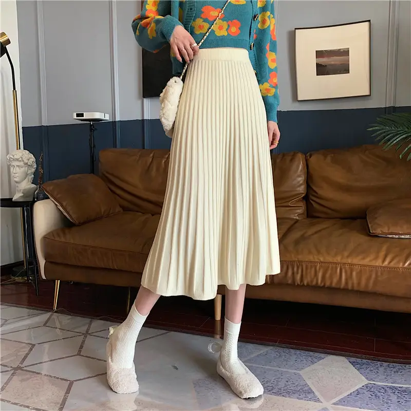 2023 Knitted Pleated Skirt Set Women's Autumn Winter — feature 7