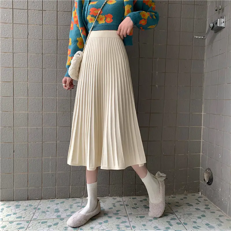 2023 Knitted Pleated Skirt Set Women's Autumn Winter — feature 8