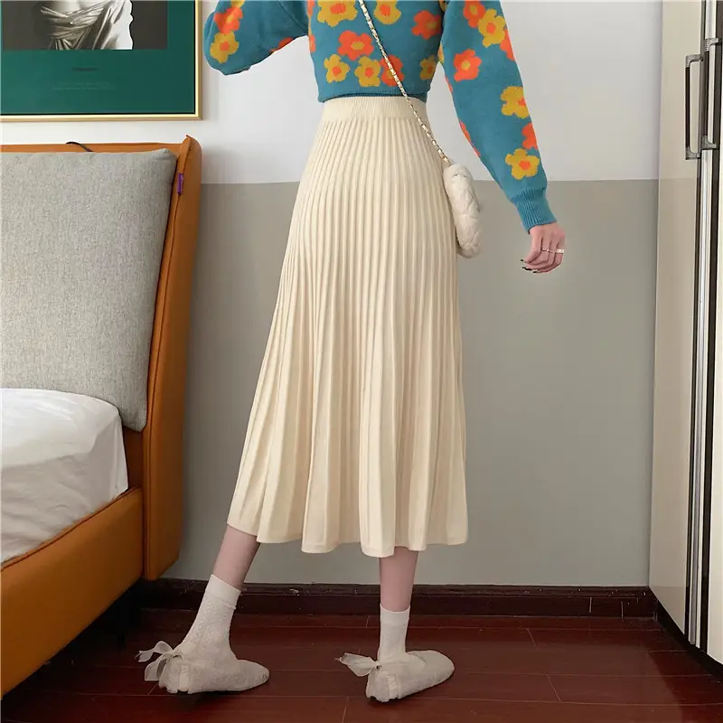 2023 Knitted Pleated Skirt Set Women's Autumn Winter — feature 9