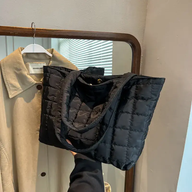 Pink Quilted Shoulder Bag for Women 2022 - Image 7