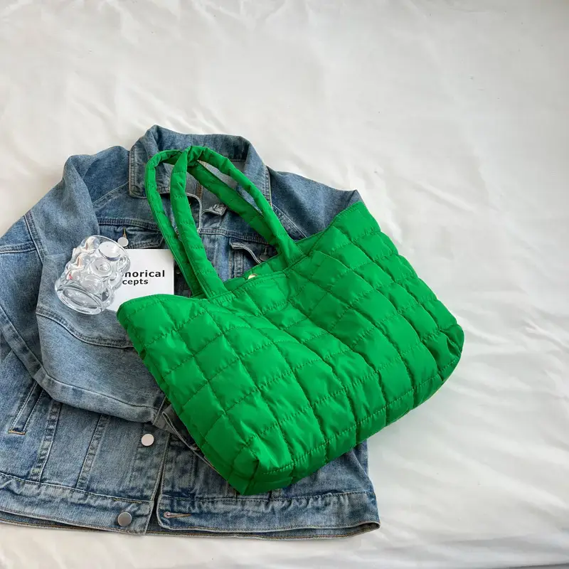 Pink Quilted Shoulder Bag for Women 2022 - Image 3