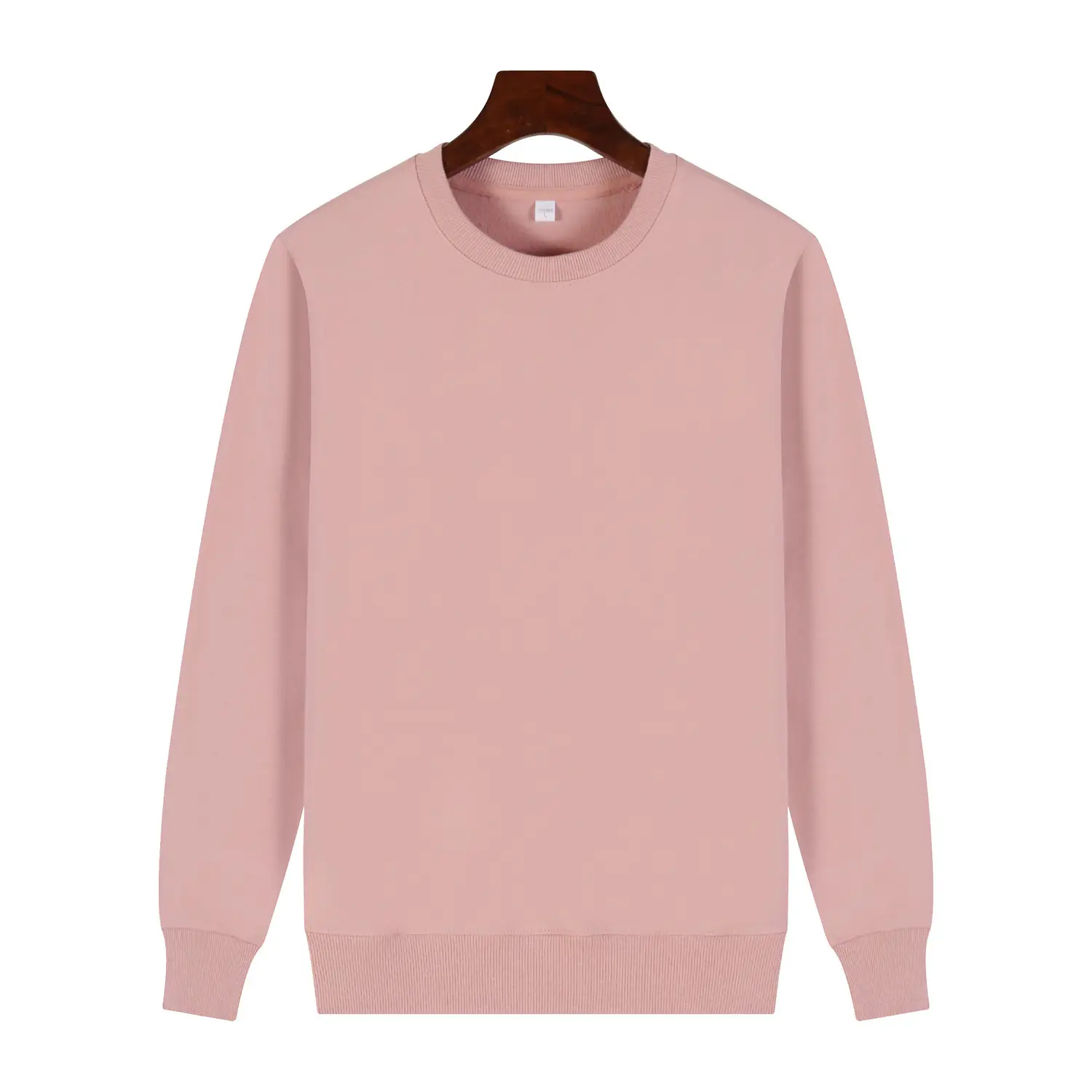 Red Cotton Round Neck Sweatshirt for Men - Image 7