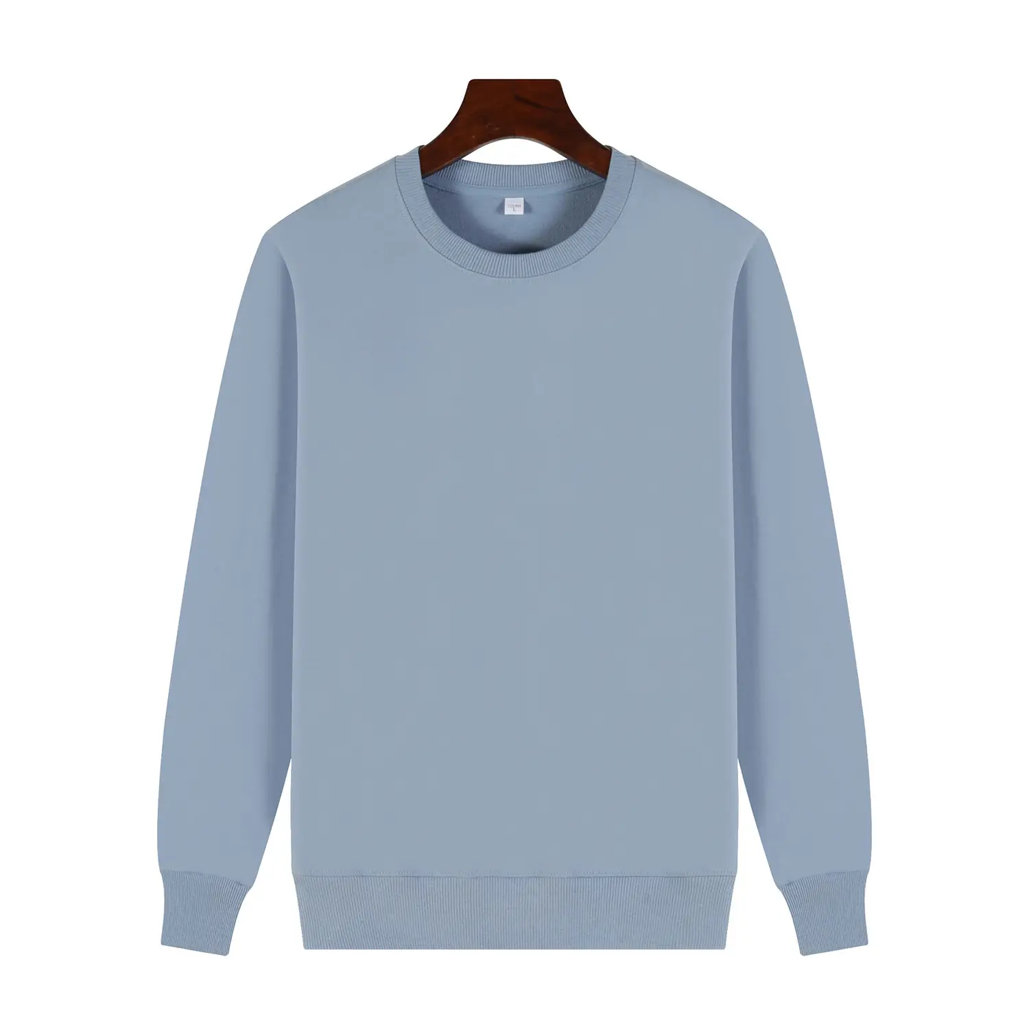 Red Cotton Round Neck Sweatshirt for Men - Image 8