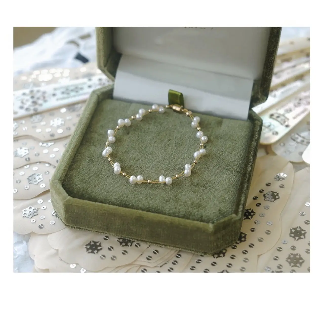 Pearl Bracelet 14K Gold with Iron Buckle for Women — feature 10