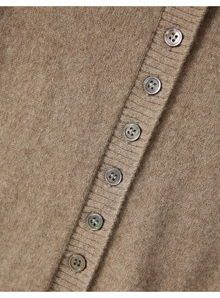 Women Button Slit Knit Cardigan Black 2025 — feature 25