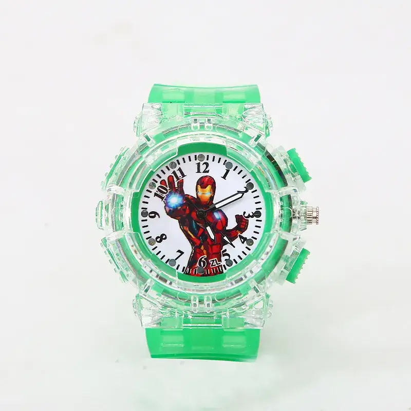 Iron Man Kids Watch Green Crystal Quartz Gift - Image 6