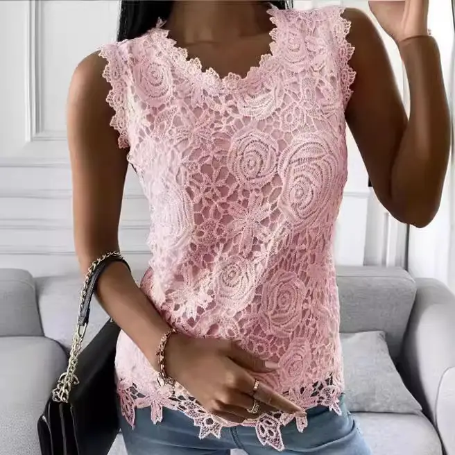 Red Lace Long Sleeve Top for Women 2025 Winter - Image 19